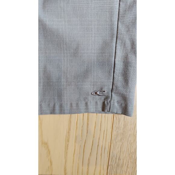 O'Neill Men's Shorts Size 32 Black Delta Plaid Relaxed Fit 11" Inseam Logo Embro - Picture 7 of 7